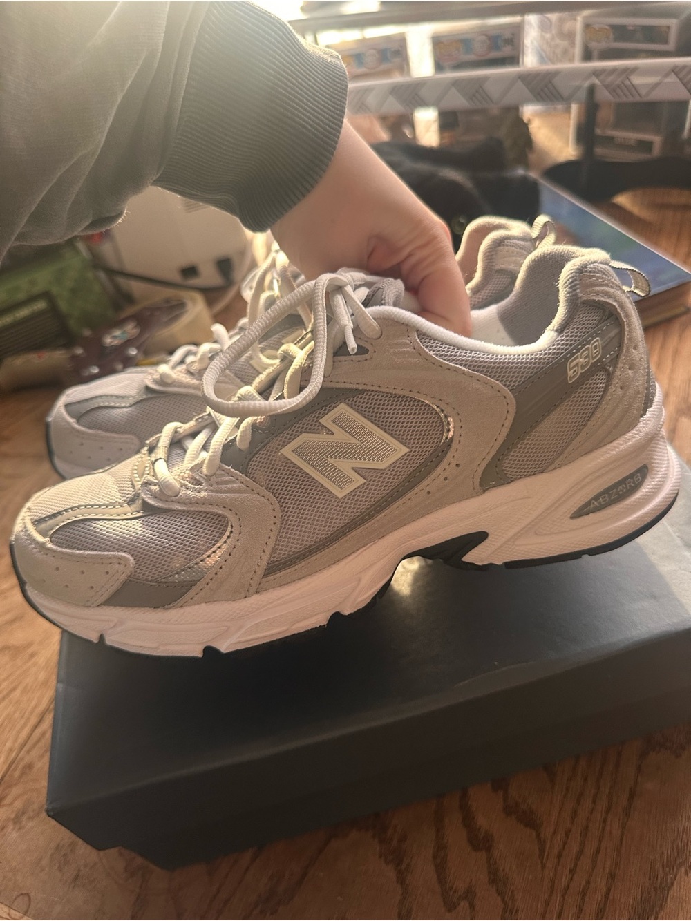 New balance 530 in rain cloud with shadow grey and silver metallic - Picture 8 of 12